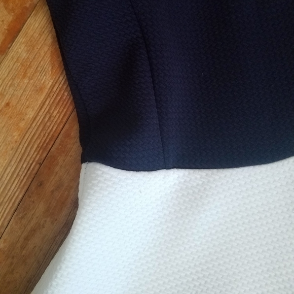 Frenzee Navy Blue and White Stripe Dress Size S - Picture 2 of 6